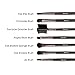 Allewie Makeup Brushes Set 10pcs Nylon Bristles Wooden Handle 1 Free Black Bag Professional Cosmetic Brushes for Eyeshadow , Foundation , Lip , Concealer , Powder and Other Makeup