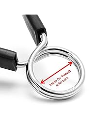 Rowland Harbor 4pcs Spring Clip Collars, 1-inch Barbell Clamps for Weight Bar Dumbbells Gym Fitness Training Weight Lifting Equipment