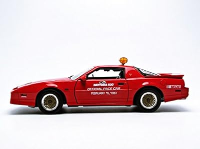GreenLight 1987 Daytona 500 Pace Car Pontiac Trans Am Diecast Vehicle, Red, Scale 1:18
