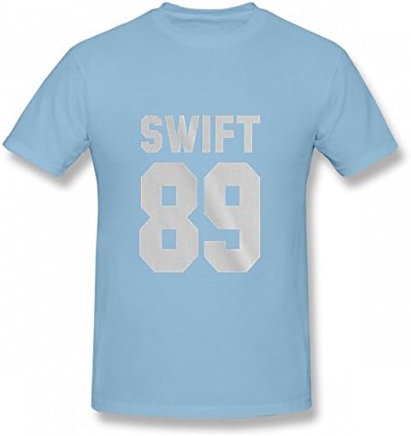 LOJSAQ Swift 89 Tshirt Cool Print T-Shirts Valentine Day Men's Tee Sky Blue