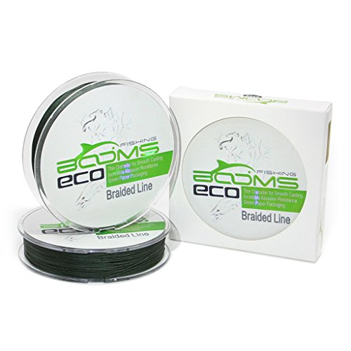 image for Booms Fishing ECO 100% UHMWPE Braided Fishing Line 150 Yard Green 30 L