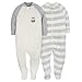 Gerber Unisex Baby 2-Pack Sleep 'N Play ivory/grey 6-9 Months