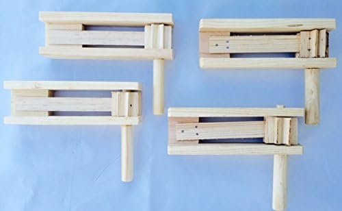 4 Small Eardrum Loud Wood Noisemaker Grogger Matraca Ratchet Soccer Clapper 7 inches long Sku# T4