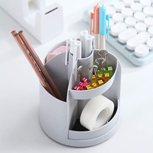Ctcwsh Rotating Desk Organizer with 7 Compartments,Spinning Pencil