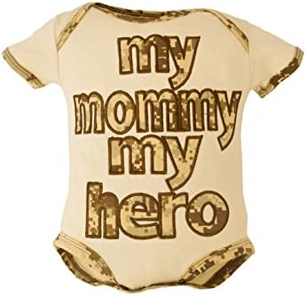 US Marine Corps "My Mommy My Hero" Embroidered Desert Camo Baby Outfit (9-12 mo)