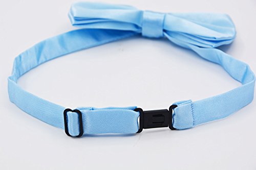 Amajiji Formal Dog Bow Ties for Medium & Large Dogs (D114 100% polyester) (Light Blue)
