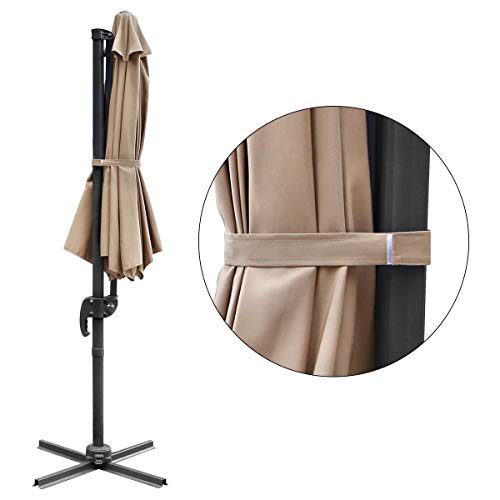 image for Aclumsy 10ft Patio Offset Cantilever Umbrella-Patio Hanging Umbrellas,