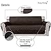 Easy-Going Reversible Loveseat Couch Cover for 2 Cushion Couch Sofa Cover for Dogs Water Resistant Furniture Protector with Foam Sticks Elastic Straps for Pet (Loveseat, Chocolate/Beige)