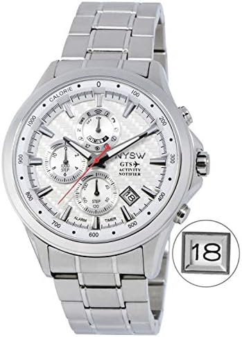 NYSW - World's 1st Hybrid Smartwatch for Men with Perpetual Calendar. This Luxury Fitness Tracker with Direct Steps Reading on Dial Advanced Discreet Haptic Vibration Notification NY-MH-07A
