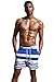 YuKaiChen Men's Stripe Swim Trunks Quick Dry Casual Swim Shorts Blue 32/Tag Asia L