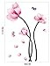 Wall Decal Pink Flower - Wall Mural Peel and Stick - Removable Vinyl Wall Sticker Home Decor by Dooboe