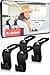 Starling's Headrest Hooks for Car - Back Seat Organizer Hanger Storage Hook, Car SUV(Set of 4) Black, Purse Hook for Car Handbag Clothes Umbrellas Coats Grocery Bags & More!