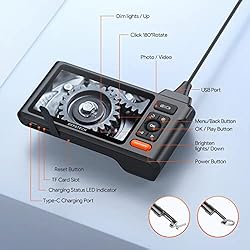 DEPSTECH 5" IPS Screen Industrial Borescope, 0.25in