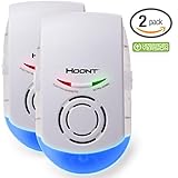 Hoont 2 Pack Indoor Powerful Plug-in Pest Repeller + Night Light – Eradicates Insects and Rodents [UPGRADED VERSION]