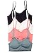 2 or 4 Pack Kalon Nylon Spandex Removable Pads Comfort Bras