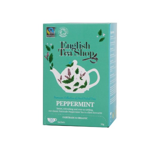 English Tea Shop Peppermint Fairtrade & Organic, 20 Sachet Tea Bags