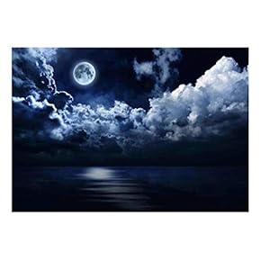 Wall26 - Night Time View of The Moon Swimming in a Sea of Clouds- Wall Mural, Removable Sticker, Home Decor - 66x96 inches