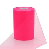 vLoveLife Pink 6 Inch x 100 Yards Tulle Roll Spool Fabric Table Runner Chair Sash Bow Tutu Skirt Sewing Crafting Fabric Wedding Party Gift Ribbon