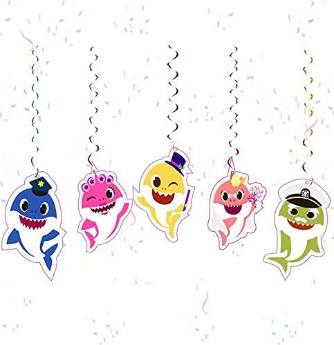 Shark Party Supplies for Baby - Hanging Swirl Favors Pack Set Birthday Party Decorations for Kids Boy