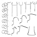 Pegboard Hooks, 72 Pcs Peg Board Organizer Assortment with Two 6 Ring Tool Holder, Including 52 Pcs Pegboard Hanger & 20 Pcs Peg Locks for 1/4” 1/8” Pegboard, Perfect for Garage Kitchen Workshop