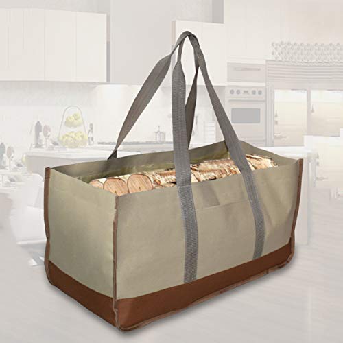 KINGEE Kaminholztasche Allzweckkorb Aus Oxford, Holztasche Korb Für Kaminholz, Faltbarer Aufbewahrungskorb Mit Griffen… – Bild 4