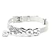 Fanstown Luke Calum Accessories Handmade Titanium Letter Diamond Heart Wristband Bracelet