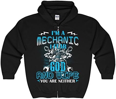 Doryti Mechanic Fears God and Wife, Not You Unisex Zip Hooded Sweatshirt - Tee