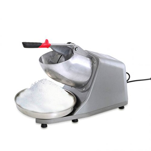 Ice Crusher Shaver Machine -300w 132lbs/h Snow Cone Maker Shaved Ice For Cold Drink