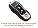 iJDMTOY Gloss Metallic Black Key Fob Shell for Porsche Cayenne Panamera Macan 911 etc, Exact Fit Smart Remote Case