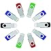 JOIOT 16GB USB 2.0 Flash Drives Thumb Drive Jump Drives with LED for Fold Data Storage, Memory Stick, Zip Drives, Pen Drive (Colorful, Pack of 10)
