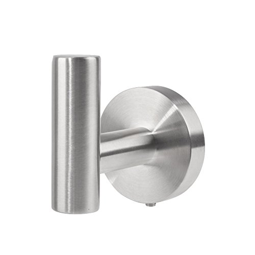SZUAH Wall Single Round Robe Hook, 18/8 (304) Stainless Steel Robe Hook, for Coat, Towel, Kitchen, Bathroom & Garage, Brushed Nickel.
