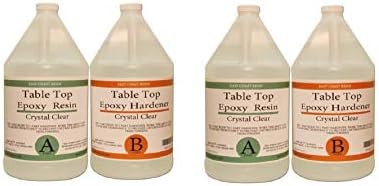 Table TOP EPOXY Resin Crystal Clear 2 Gallon Kit. for Super Gloss Coating (2, 2 Gallon)