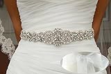 QueenDream White Organza bridal sash belt bridesmaid sashes wedding bridal sash rhinestone bridal belt vintage bridal sash