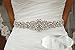QueenDream White Organza bridal sash belt bridesmaid sashes wedding bridal sash rhinestone bridal belt vintage bridal sash