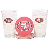 NFL Pint Glass and Coaster Set (2 Pack)