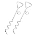 Fasmov 16" Metal Spiral Anchor Tie-Out with Ring, Pack of 2