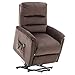BONZY Lift Recliner Contemporary Power Lift Chair Soft and Warm Fabric with Remote Control for Gentle Motor, Chocolate
