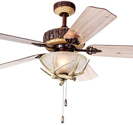 Jsauto 52 Inch European Antique Creative Retro Style Ceiling Fan