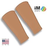 iM Sports SKINGUARDS Skin Protection Forearm Sleeves + Protects Aging or Thin Skin + UV Protection - Unisex + Made in USA - Suntan - Medium/Large - Pair