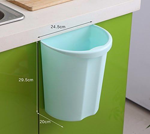Dustbins luoliwei Kitchen dustbin cupboard door hanging sundries bucket creative desktop plastic large storage box 6L 242920cm, Large capacity (blue)