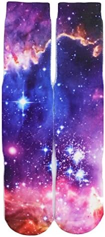 Danial Crazy Funny Colorful 3d Galaxy Animal Sloth Patterned Basketball Sports Novelty Crew Socks for Men
