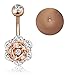 REVOLIA 3Pcs 14G Stainless Steel Belly Button Rings for Women Navel Rings CZ Body Piercing