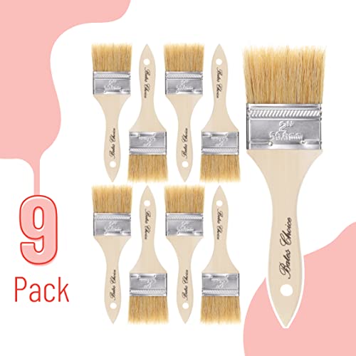 Bates Chip Paint Brushes, 2 Inch, 9 Pack, Chip Brush, Brushes for