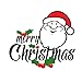 Monoche Christmas Windows Stickers Merry Christmas Santa Claus Removable PVC DIY Wall Window Decal Perfect for Supermarket Home Decor (Black)thumb 2