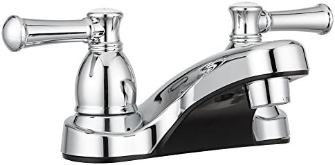 Dura Faucet DF-PL700L-CP RV Bathroom Faucet with Classical Hot and Cold Handles (Chrome)
