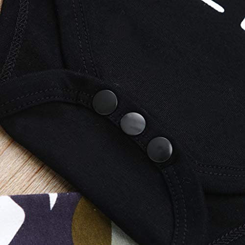 Little Story Baby Short Sleeve Alphabet Cartoon Camouflage Hakama Trousers Set Newborn Infant Baby Boy - Thumbnail 6