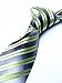 Mens Boys Lime Green Silver Grey Silk Ties Dress Meeting Novelty Pattern Necktie