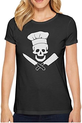 Grill Master Sergeant Apron Hat Skull And Bones Personalised T Shirts For Women's O-Neck Short Sleeve Cotton Attractive Women T-Shirts