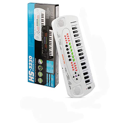 SAOCOOL Keyboard Piano for Kids, 32 Keys Multifunction Electronic Kids Piano Keyboard Music Toy Instruments for Kids with Microphone (White)