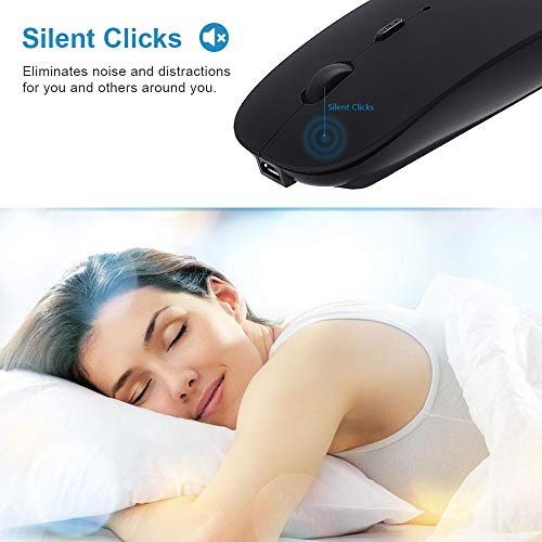 SUNGI Bluetooth Mouse for Mac/Laptop/iPad/iPhone/Android PC,Rechargable